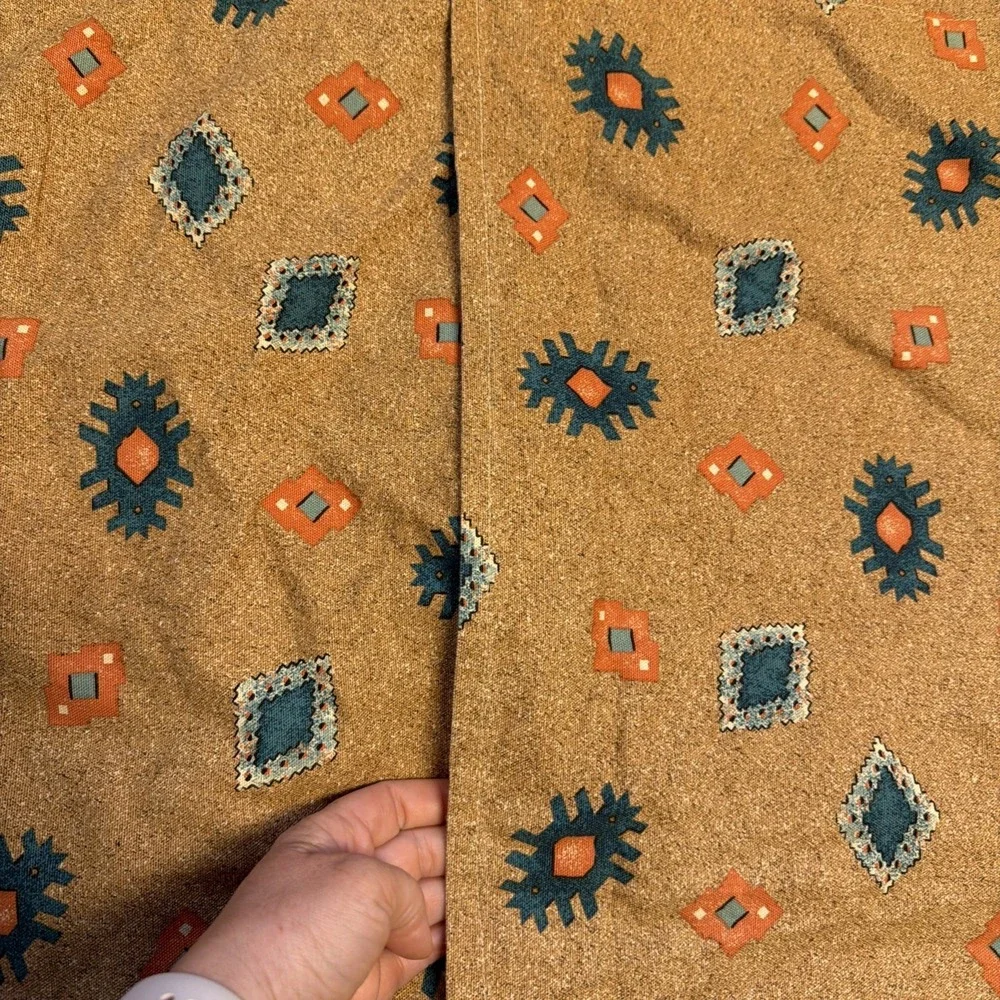 Vohann Linens Kokopelli Southwestern Pair Of Pillowcases Teal Orange